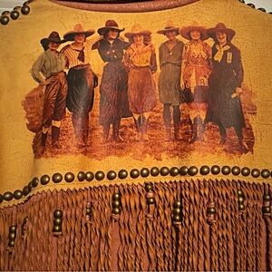Rare Double D Ranch women of the west studs leather fringe jacket RTL 1295 M/L